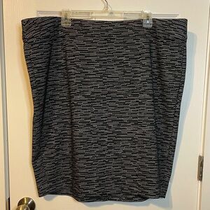 NWOT Lane Bryant black & white knit pencil skirt plus sz 22